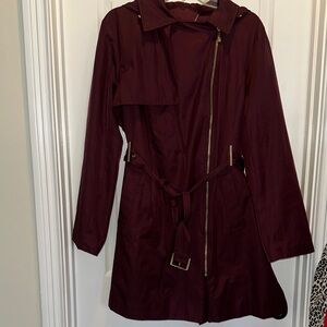 Michael Kors Burgundy Trench Coat